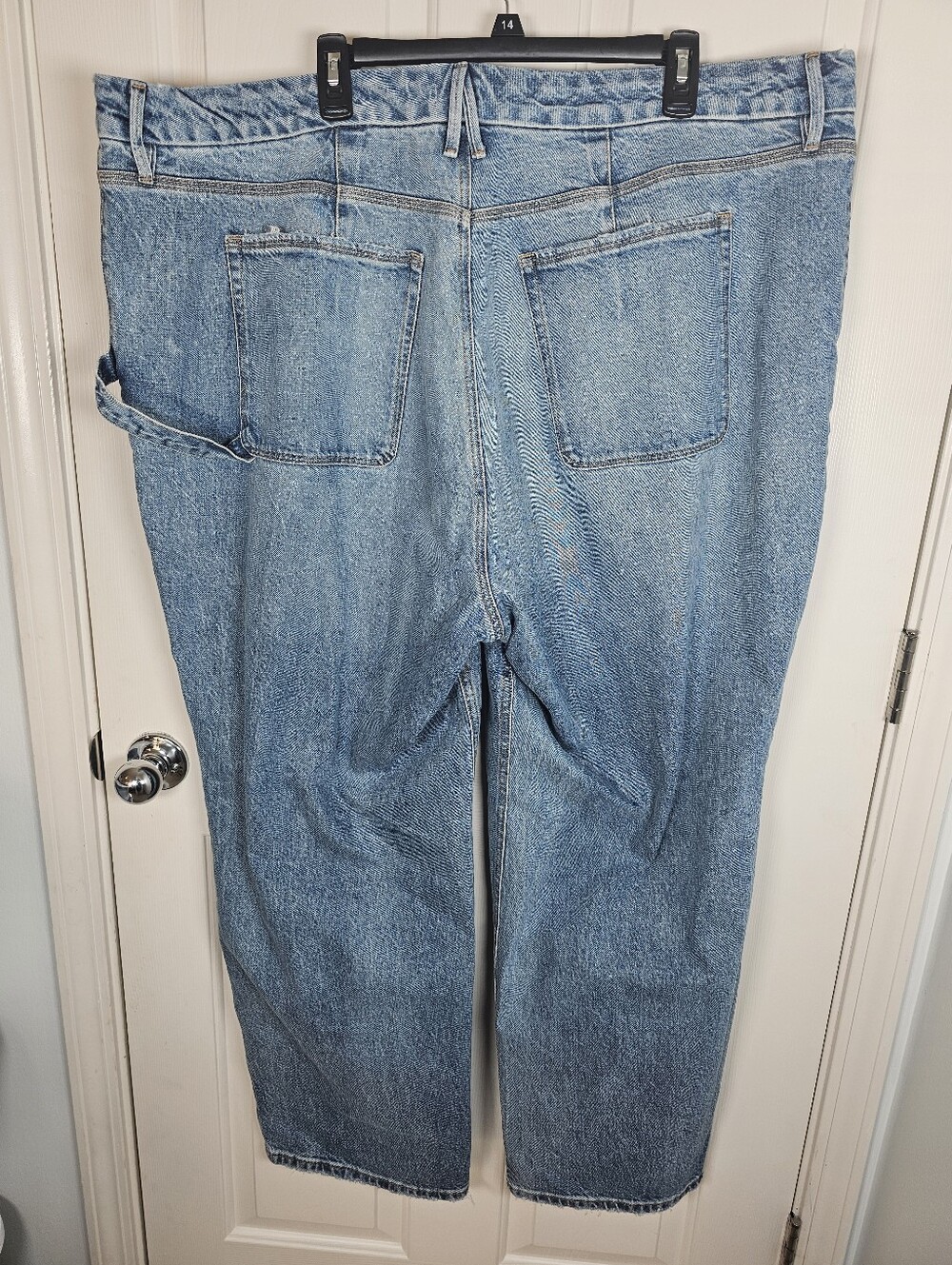 Good American Good '90s Relaxed Carpenter Baggy Jeans Size 20 Stretchy - Picture 3 of 5